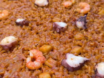 Receta de @elchefkent: Arroz de pulpo y gamba roja