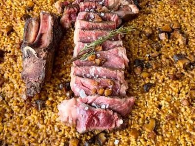 Receta de @fanaticook: Arroz con chuletón de vaca madurada