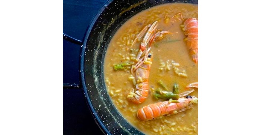 Receta de @cooking_jorge: arroz meloso de cigalas con curry y coco