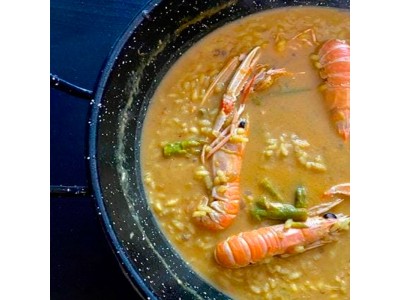Receta de @cooking_jorge: arroz meloso de cigalas con curry y coco